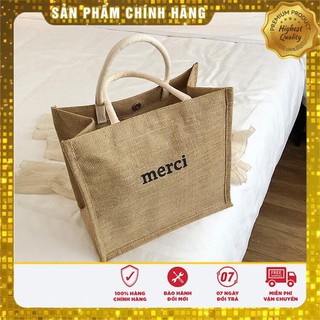 Túi Cói Merci Phong Cách Vintage, Túi Cói Đi Biển, Túi Cói Thời Trang