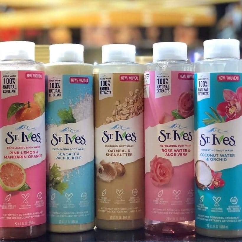 Sữa tắm ST.Ives dưỡng ẩm tẩy tế bào chết và làm chống lão hóa da 650ml