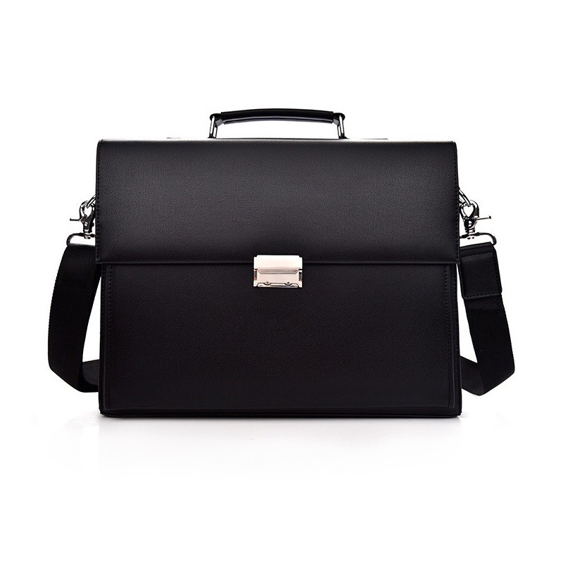 Túi xách cặp công sở da bò T54 khóa số 38x30x8cm bảo hành da 12 tháng (Nâu-Đen) | BigBuy360 - bigbuy360.vn