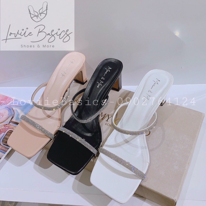 GUỐC CAO GÓT LOVIIEBASICS - GUỐC NỮ 2 DÂY MẢNH GÓT DẸP THỜI TRANG D210109 D190907
