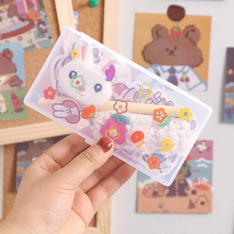 1 Hộp Nhựa Trong Suốt Đựng Băng Keo Dán Bàn Tiết Kiệm Không Gian