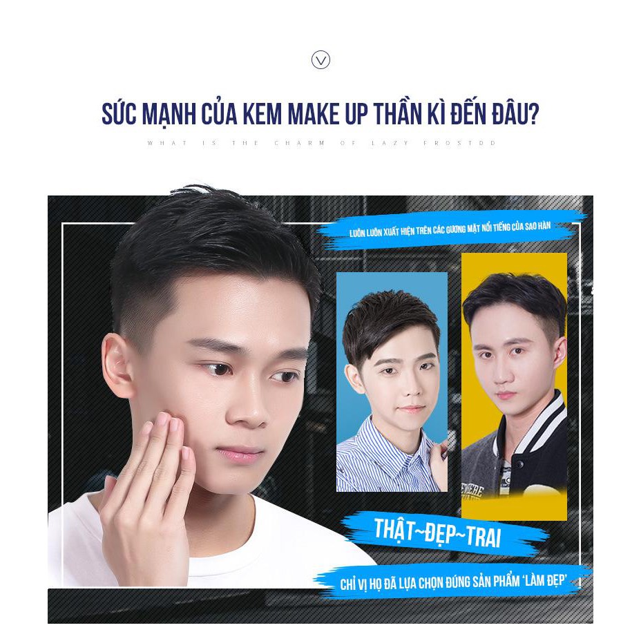 (Xả Kho) Kem Trang Điểm Nam Light Makeup Cho Nam Giới - Làm Trắng - Che Mụn - Che Thâm - Che Sẹo - Freeship 50k