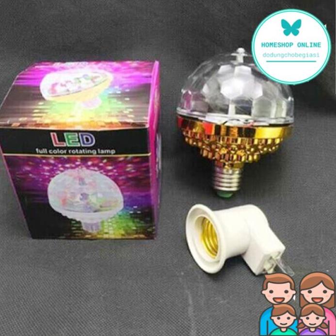 Đèn Led  Pha Lê Xoay 7 Màu Vũ Trường Chớp Nháy Theo Nhạc Bay Phòng, Sân Khấu, Đèn Bay Phòng
