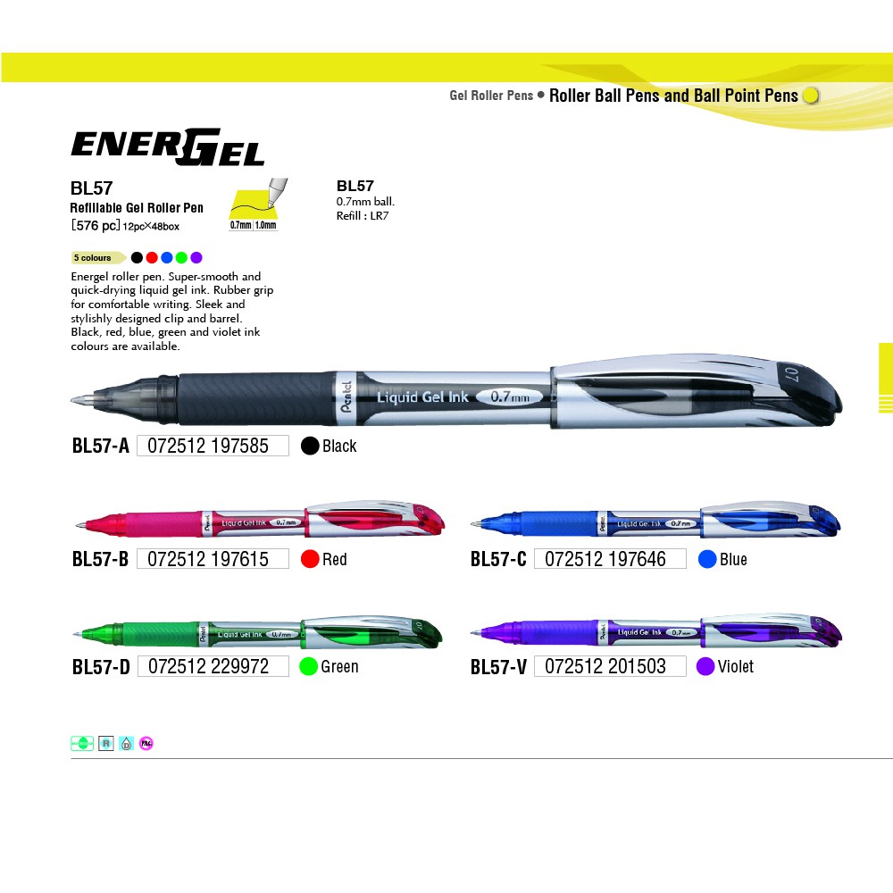 Bút Ký Mực Gel Pentel BL57 (0.7mm)