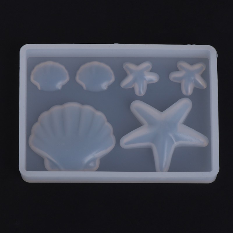 Khuôn Silicon Làm Mặt Dây Chuyền Hình Vỏ Sò Kim Cương Diy