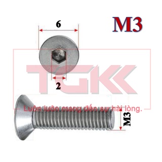 Bulong LGC đầu bằng inox 304 M3