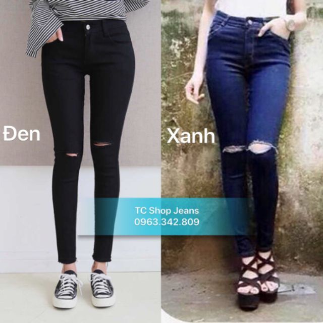 Quần Jeans Nữ Rách Gối Size Lớn 26 đến 35 | BigBuy360 - bigbuy360.vn