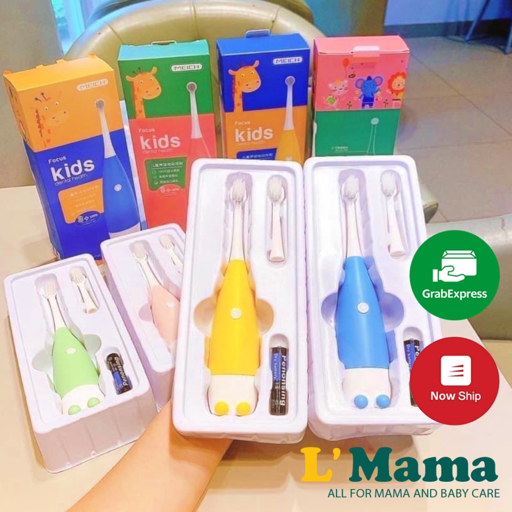 Bàn Chải Điện Đánh Răng Tự Động Cho Bé Chạy Bằng Pin ( Tăng Kèm 1 Đầu Thay Thế)