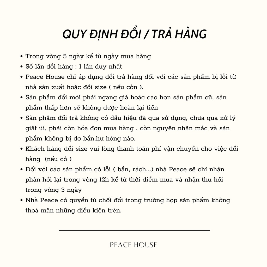 Quần suông ly 1120 , Peace House Clothing