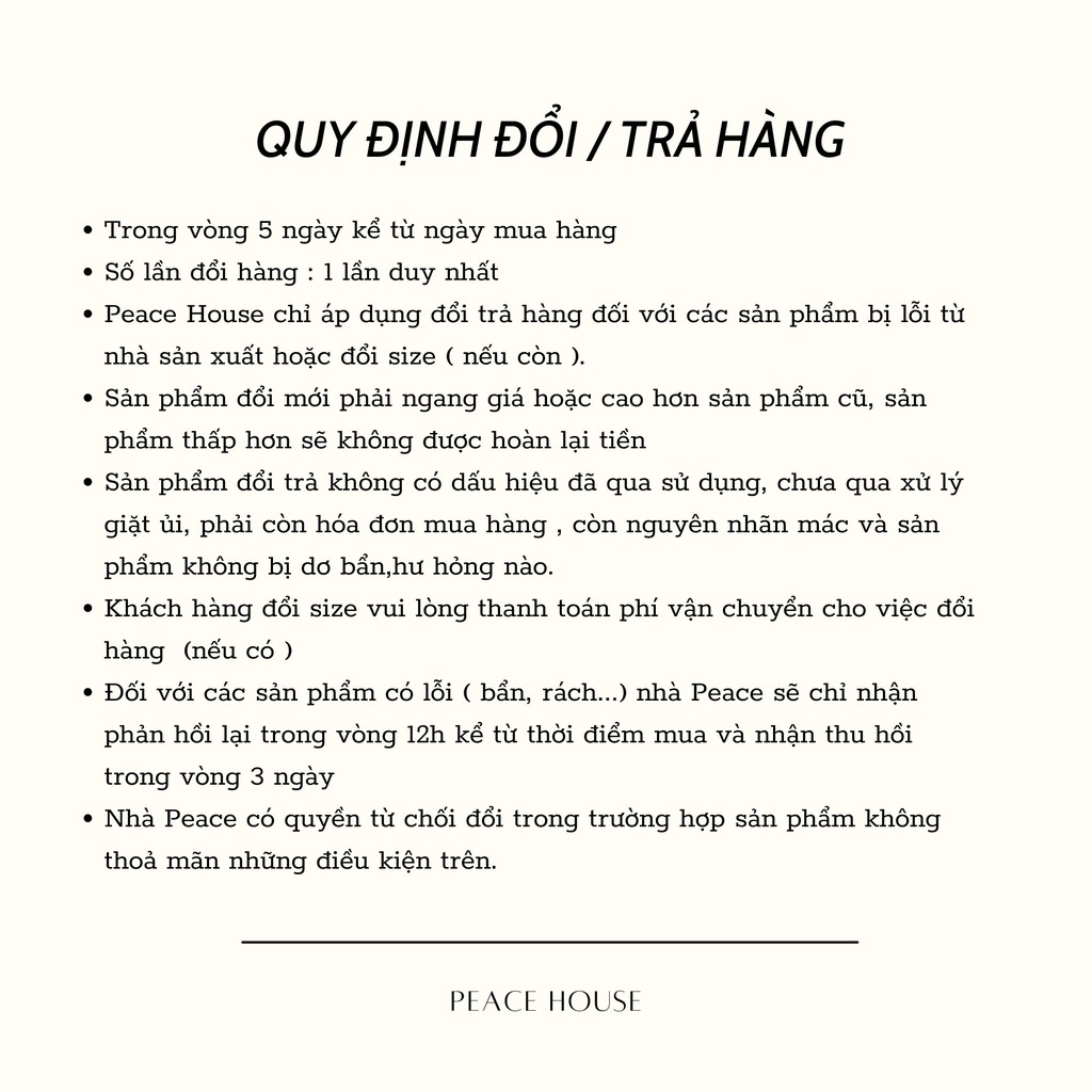 Áo đính cúc bọc tay dài , Peace House Clothing