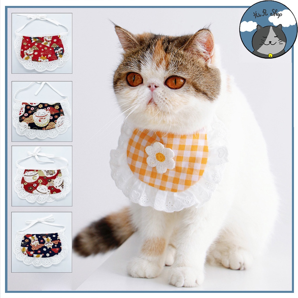 [Mới] Yếm Cổ Cho Chó Mèo Poodle Đáng Yêu Cao Cấp Đa Dạng  Chất Liệu Vải Vòng Cổ Dành Cho Thú Cưng