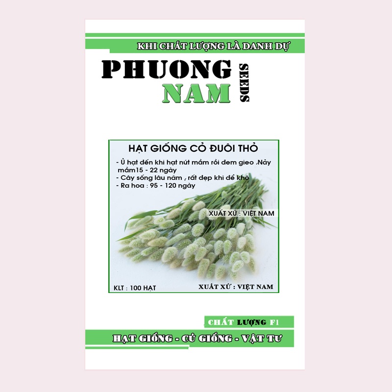 100H - HẠT GIỐNG CỎ ĐUÔI THỎ