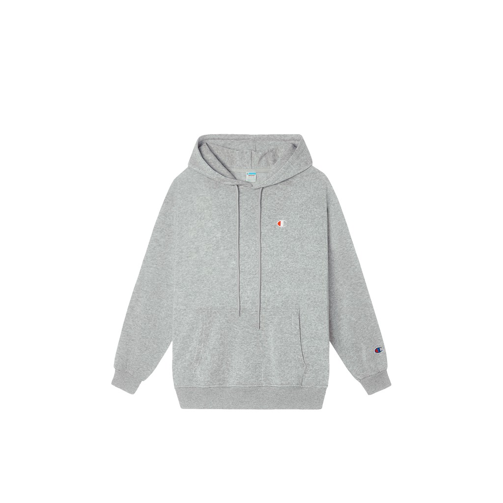 Áo Hoodie Thêu Logo Champion Sắc Nét Phía Trước-Chất Vải Nỉ Bông Cotton-Form Rộng Rãi Unisex Nam Nữ-Màu Xám Nhạt | BigBuy360 - bigbuy360.vn