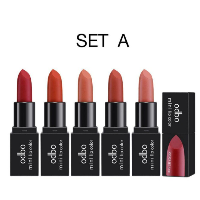 Set son 5 màu Odbo Kiss Me Again Mini Lipstick Set Thái Lan