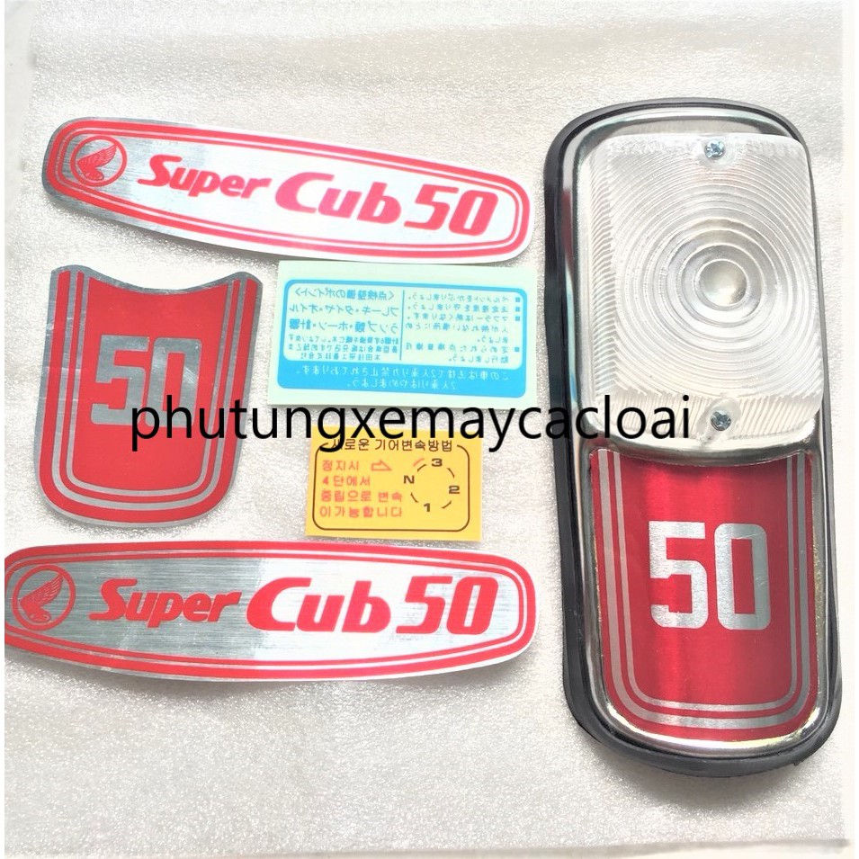 Combo tem và nạ sương mù xe cub 78