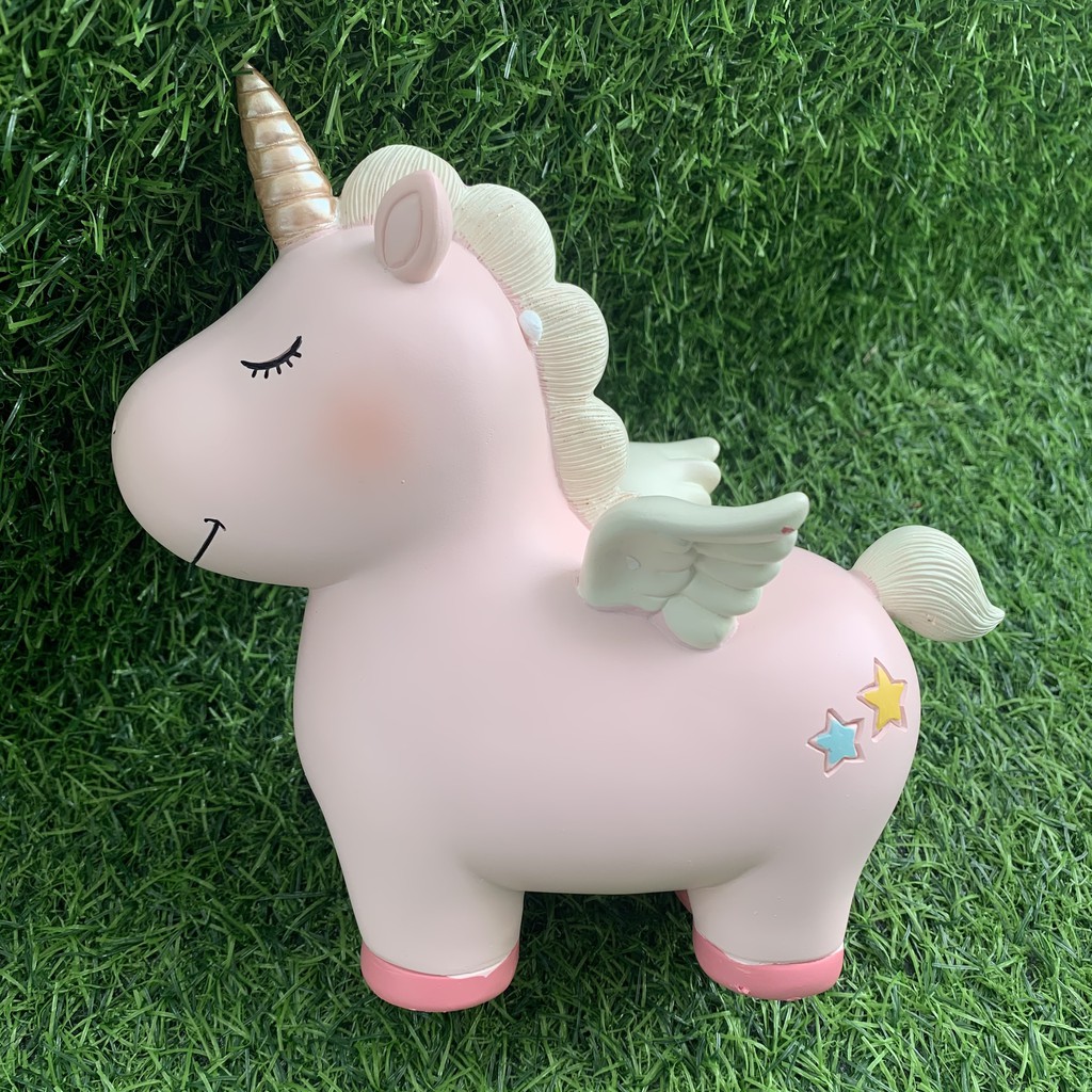 Ống tiết kiệm hình ngựa Pony - Đồ trang trí hình chú kỳ lân unicorn dễ thương thật