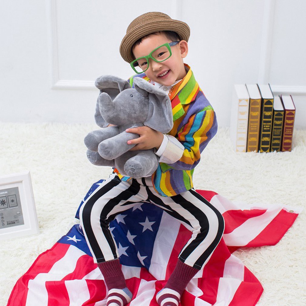 Khóa Hình Con voi  Nhồi Bông Đáng Yêu Với âm nhạc