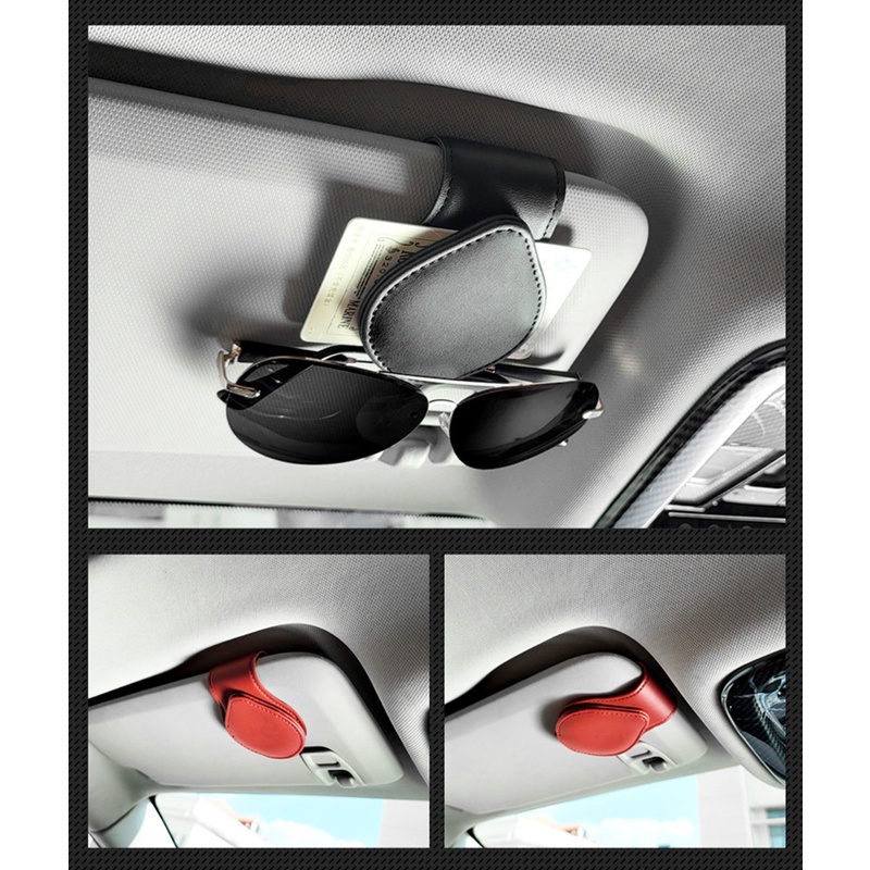 1Pcs Auto Sonnenblende Brille Halter / Leder Multi-funktion Bill Karte Halter Neue Sonnenbrille Box / Auto Sonnenbrille Halter