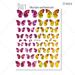 (hàng new)Hình dán bướm 3D dán móng tay siêu đẹp