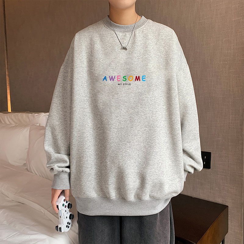 Áo Sweater AWESOME oversize LOHA Basic, áo nỉ Nhật cao cấp dài tay Unisex LOHA | BigBuy360 - bigbuy360.vn