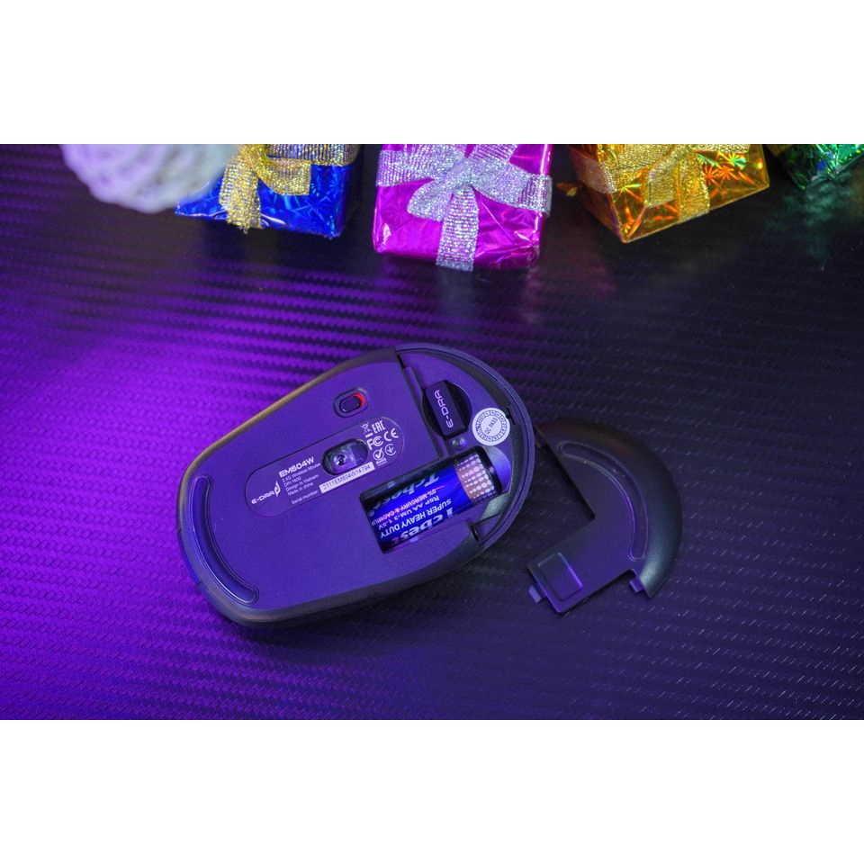 Chuột không dây E-DRA EM604W Black - Độ phân giải 1600 DPI - Kết nối không dây Wireless 2.4Ghz