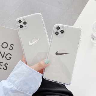 Ốp Điện Thoại Nén Khí Màu Trong Suốt Hình NIKE Cho iPhone 7 / 8 Plus XSmax XR SE2 i11 Promax
