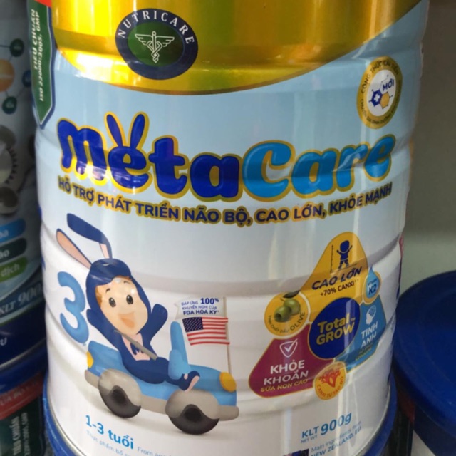 Sữa metacare số 3 mẫu mới lon 900gr