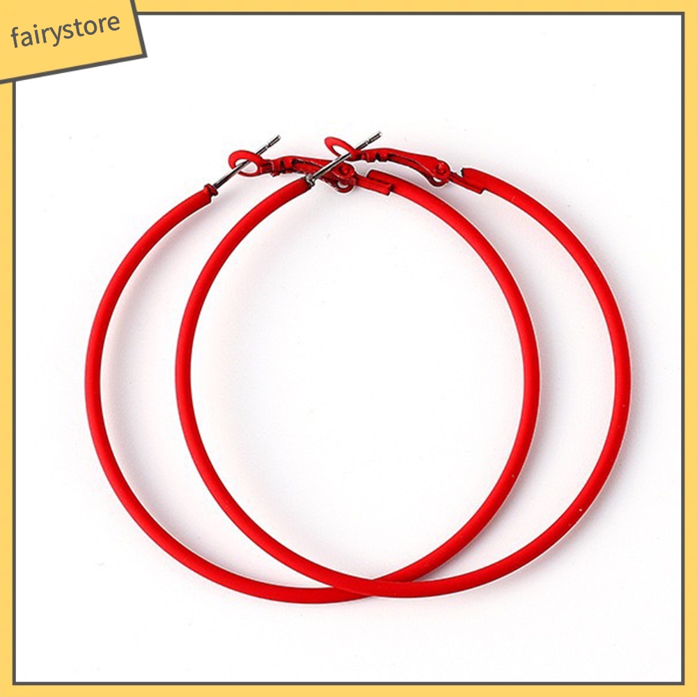 Khuyên Tai Tròn Màu Kẹo Ngọt Sáng Tạo Dành Cho Nữ