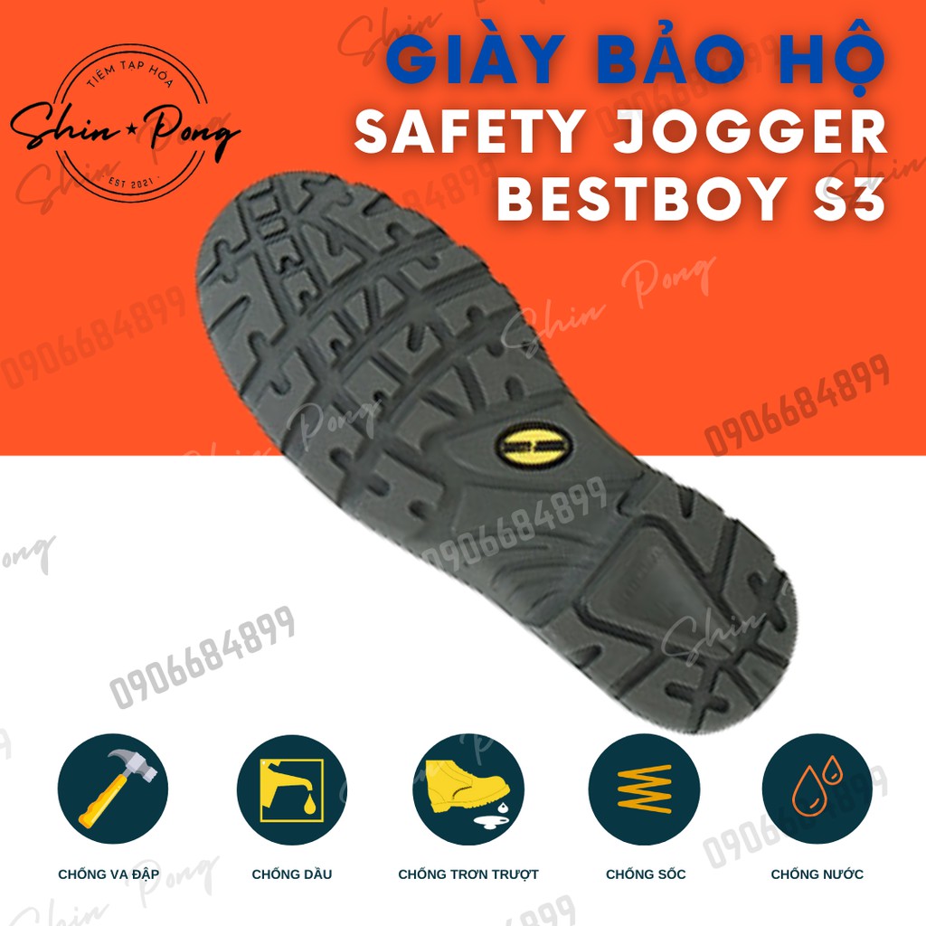 ⭐️ GIÀY BẢO HỘ ⭐️ SAFETY JOGGER BESTBOY S3 - ĐEN