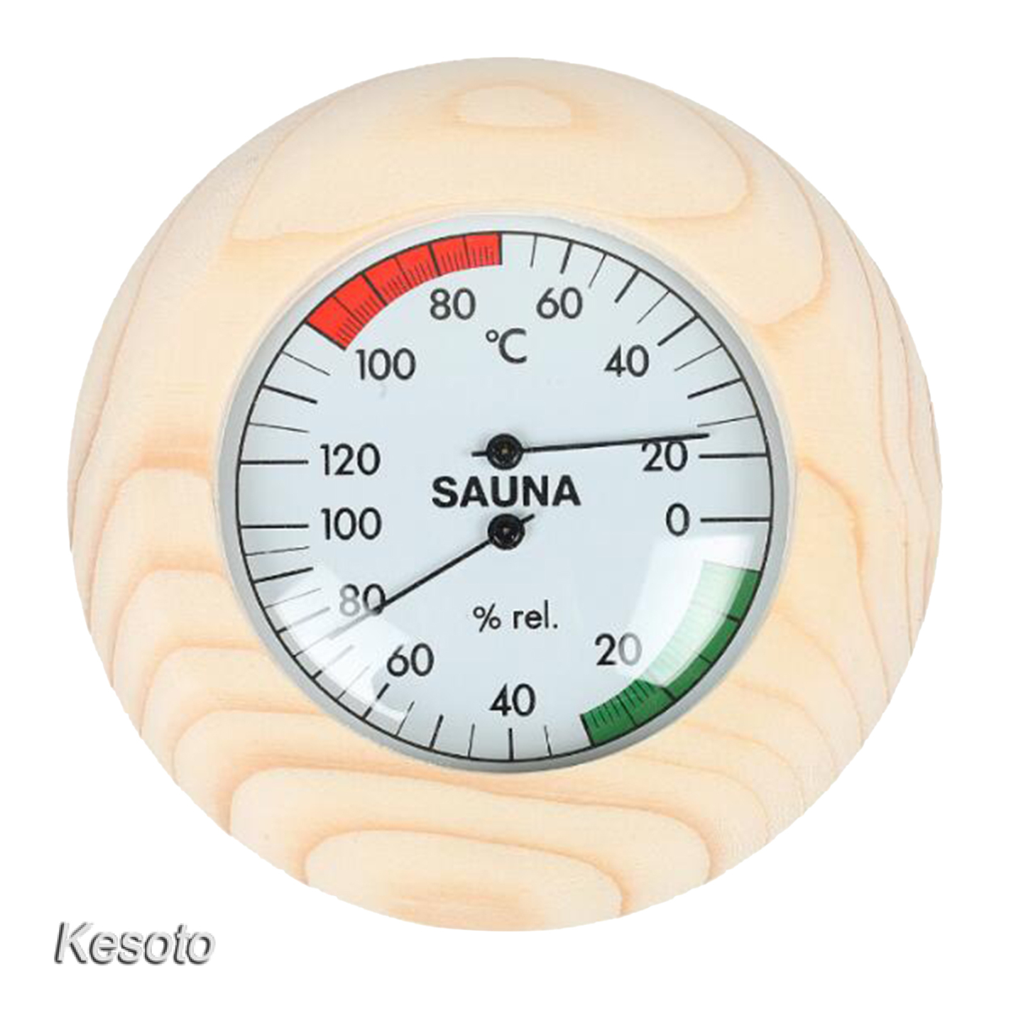 [KESOTO]Digital Sauna Wooden Hygrothermograph Thermometer & Hygrometer fpr Sauna Room