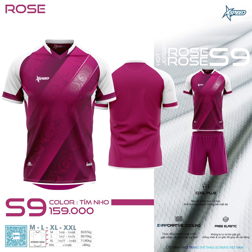 Áo đá bóng Xspeed S9 Rose