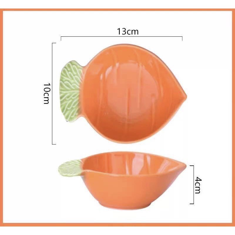 Bát sứ ăn dặm cho bé hình hoa quả