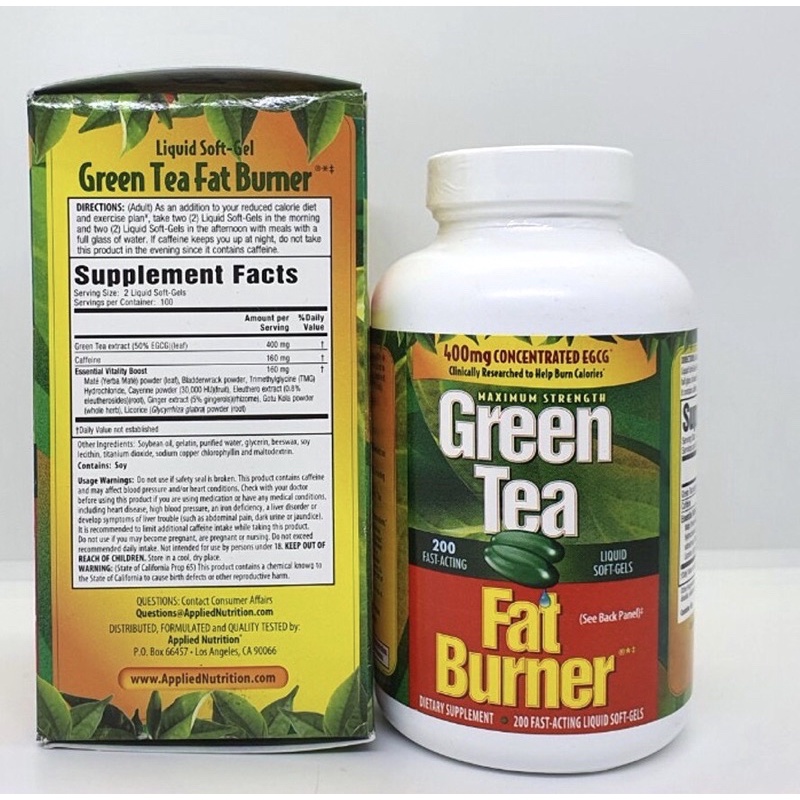 Viên uống giảm cân trà xanh Green Tea Fat Burner 200viên -Bill Mỹ