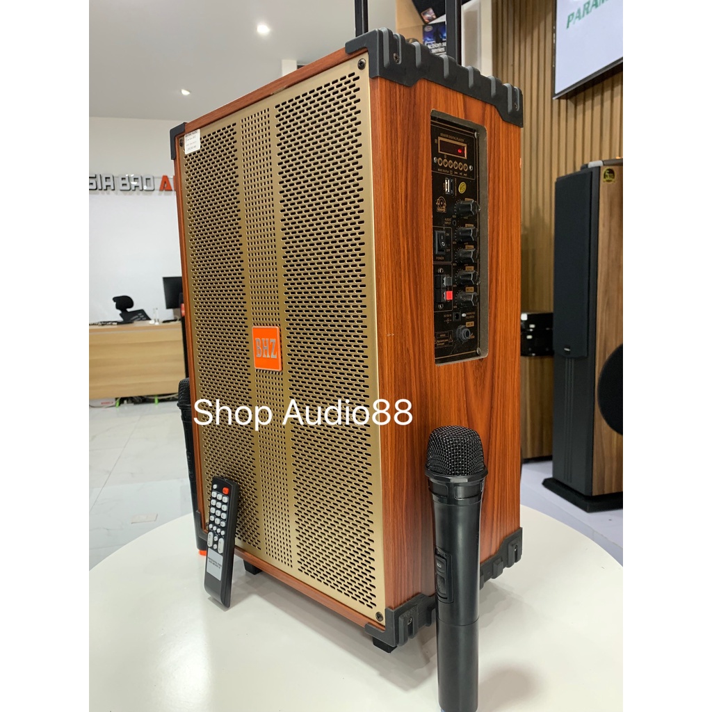 Loa kéo Bass 30cm Bluetooth KARAOKE BHZ 1208 Bass 30cm Kèm 2Micro