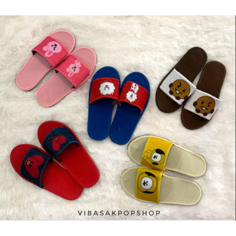 Dép Bông Đi Trong Nhà Hình Bt21 Dễ Thương