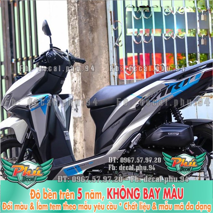 Tem rời Vario INDO bạc xanh (P)