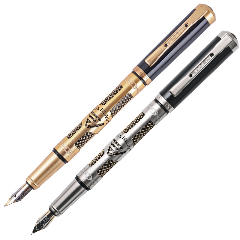 1 Set Bút Máy Kiểu Dáng Cổ Điển Trơn Tru Dùng Làm Quà Tặng Cho Học Sinh/Văn Phòng
