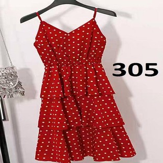 ĐẦM THUN CHẤM BI 3 TẦNG TRẺ TRUNG-305
