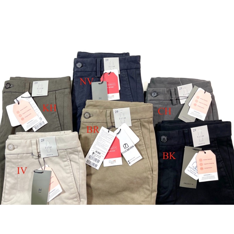 Quần kaki tuyết nam thu đông dày dặn Project 1052 ấm áp cho mùa đông