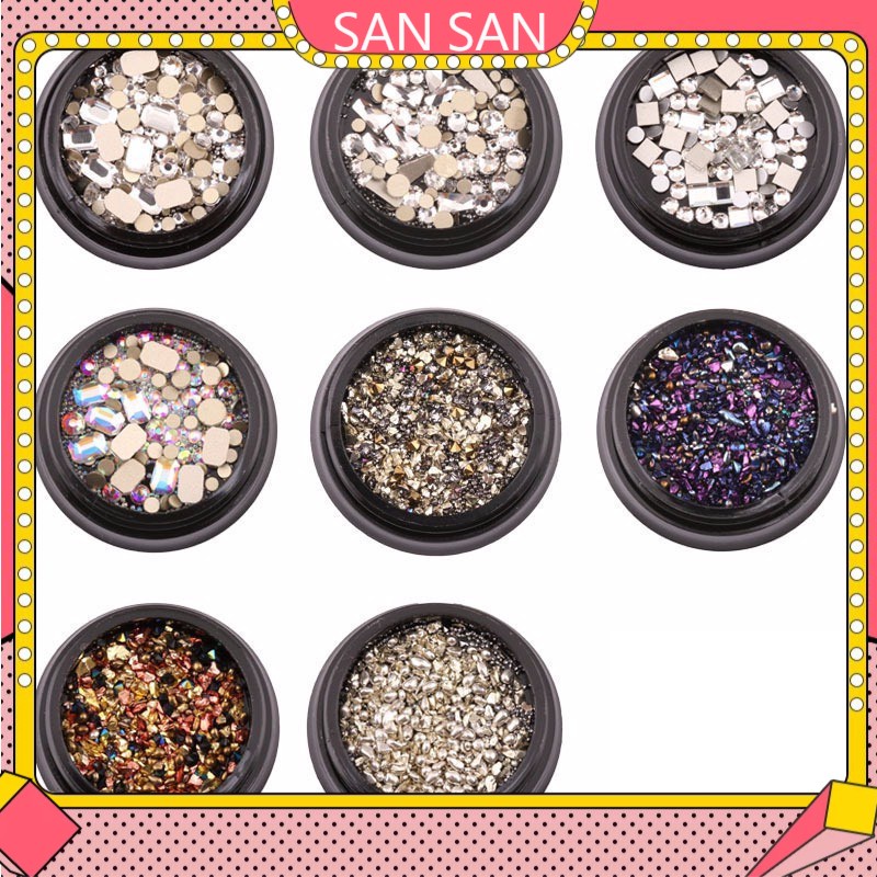 Set hủ Đá Trang Trí Gắn Móng Mix Đủ Size Kiểu