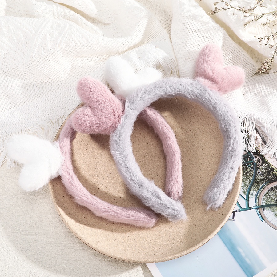 Cài tóc phối lông nhung mềm phong cách Hàn Quốc ngọt ngào đa năng cho nữ