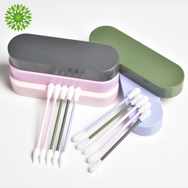 [Hàng mới về] Tăm bông ngoáy tai bằng Silicon và cotton an toàn dễ sử dụng