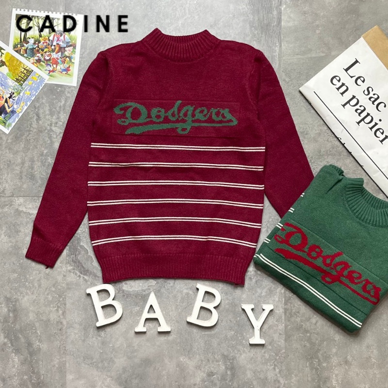 Áo Len Bé Trai Cổ Tròn Tay Dài đồ len cho bé trai Size Đại 30-40kg