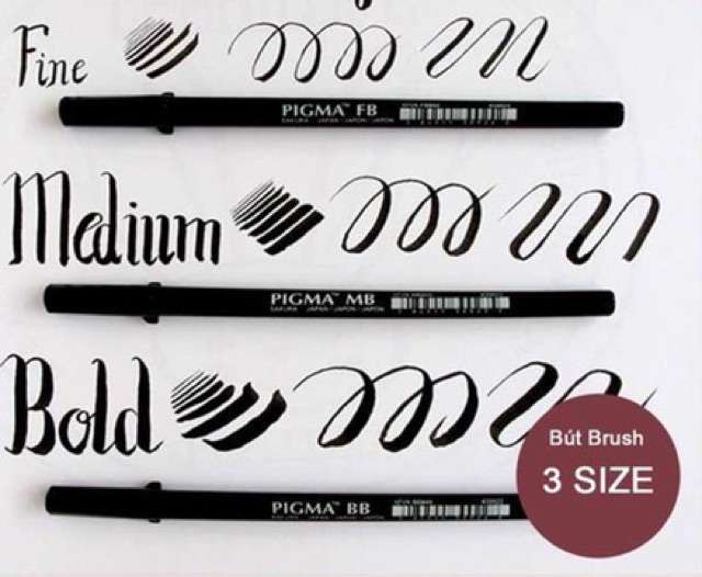 Bút đầu cọ PIGMA BRUSH đen