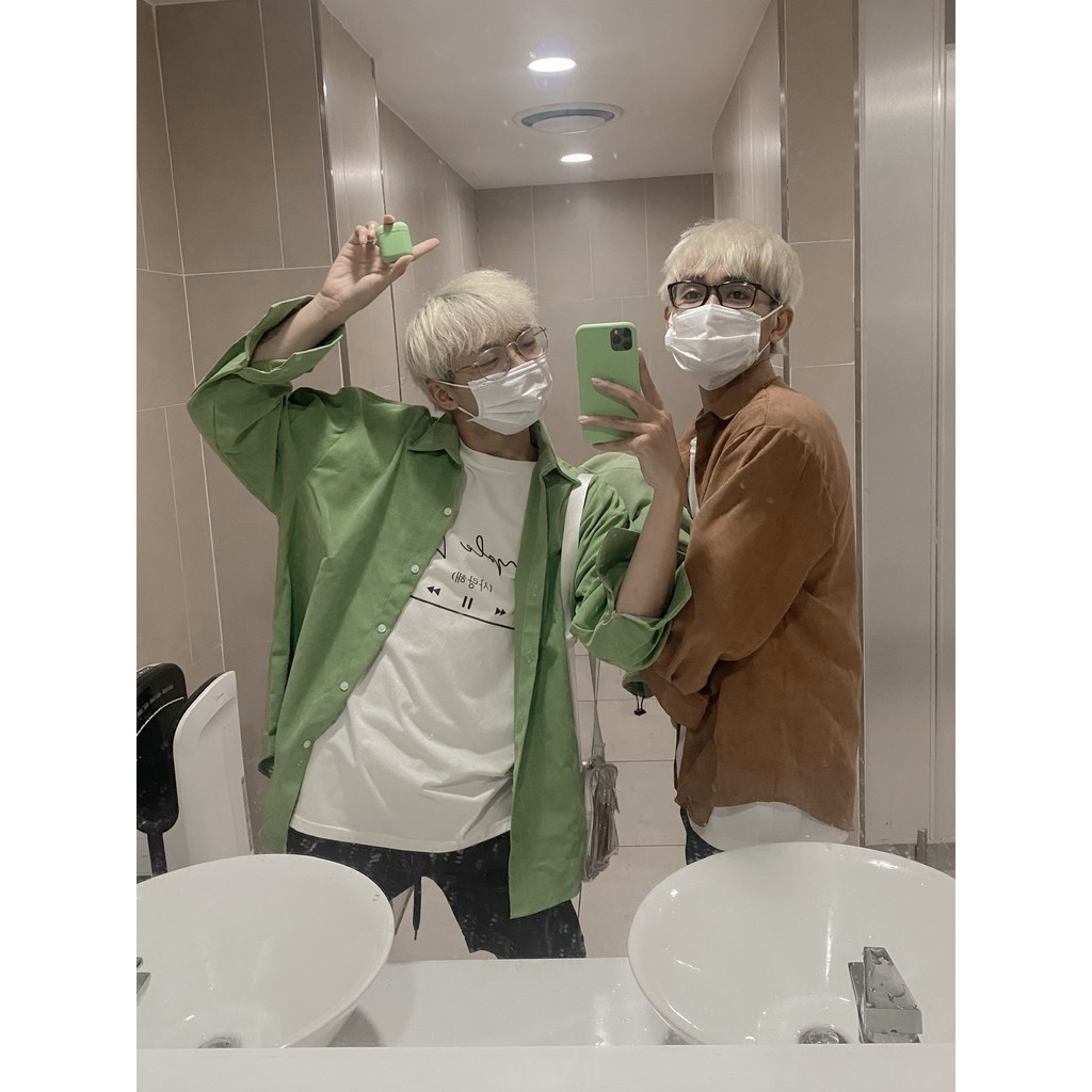 Áo Sơ mi KUPI Nam Nữ Unisex OVERSIZE tay dài, vải nhung tăm form rộng, không nhăn | BigBuy360 - bigbuy360.vn