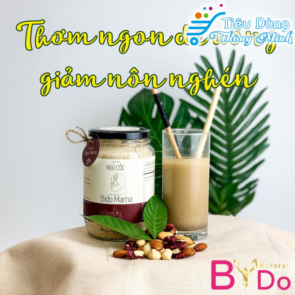 Bột ngũ cốc Bà Bầu 💕Bido Mama💕 Giảm nghén, Hết nôn - uống thơm ngon, vào con không vào mẹ