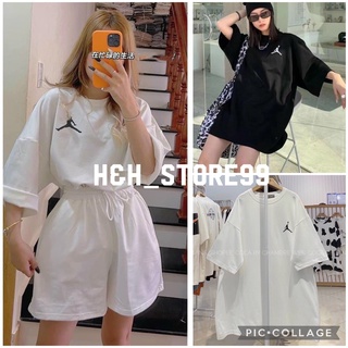 Bộ thể thao thun cộc tay nam nữ hình người form rộng unisex 🌸 set đồ nữ cộc tay áo cộc quần lửng trơn🌸 freeship
