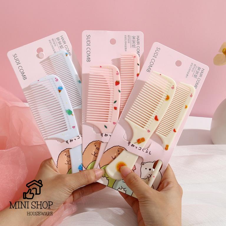 Combo 2 Lược Chải Tóc Họa Tiết Cute Dễ Thương
