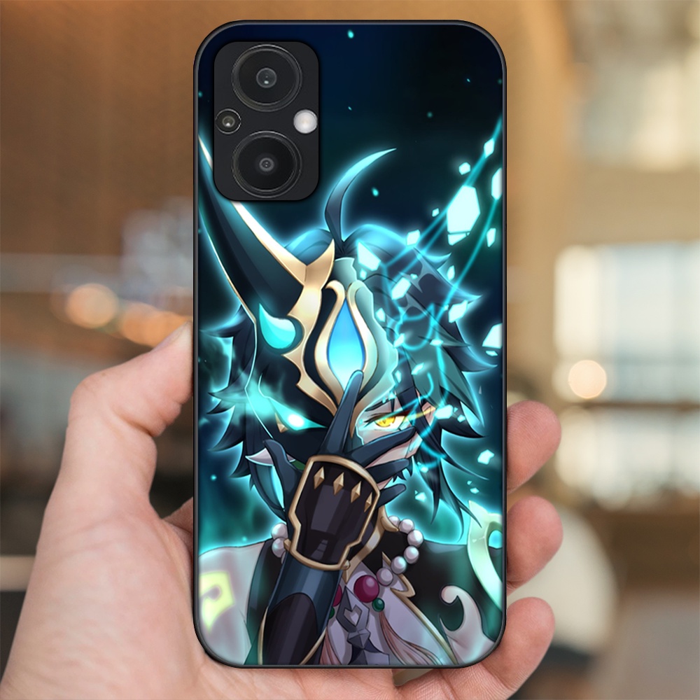 Ốp lưng Oppo Reno 7Z 5G viền đen in hình Xiao Genshin Impact