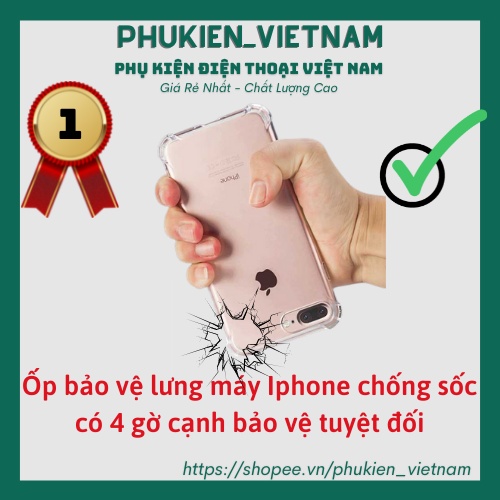 Ốp Silicon Ốp Lưng Iphone Chống Sốc Chống Va Đập - Trong Suốt - Không ố màu